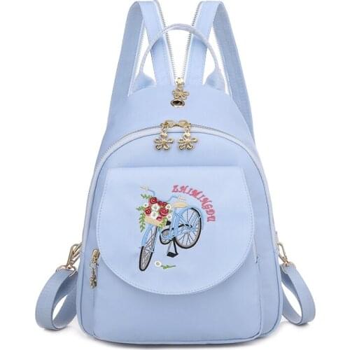 Quality Oxford Backpacks for Women Chest Shoulder Bag Travel Bagpack Teenage Girl Embroidery School Bag Multifunction Mochila