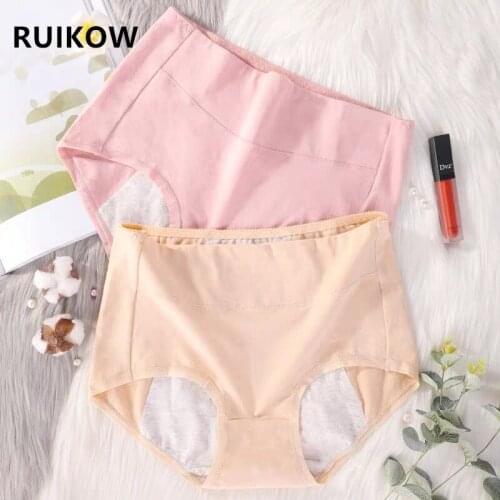40-115Kg 3Pcs/Lot Breathable Women Period Underwear Set Pure Color Lengthen Leakproof Panties Briefs Plus Size Lady Underpants