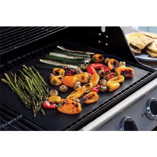 Grill Mat 40*33*0.2CM Non Stick BBQ Grill Liners Oven Grill Foil Barbecue Liner Reusable Mat Bbq Tools Bbq Accessories 5z