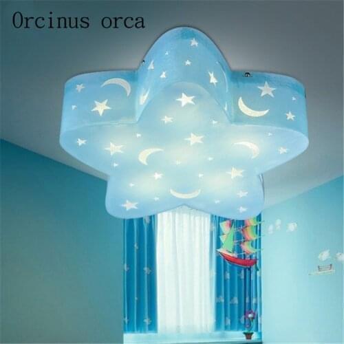 Creative Star kid ceiling light children bedroom ceiling lamp simple cartoon sitting room ceiling lighting free shipping