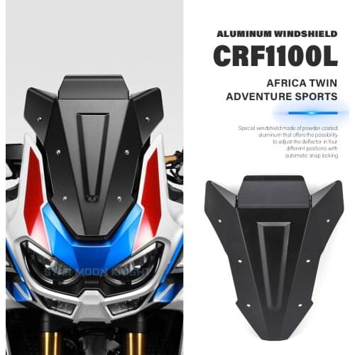 Motorcycle Aluminum Windscreen Windshield Wind Shield Deflector Fit For Honda CRF1100L CRF 1100 L Africa Twin Adventure Sports