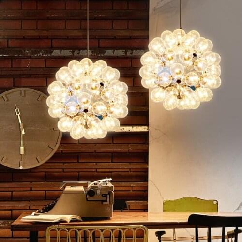 Taraxacum bubbles Pendant Lights Glass Mirror Ball Hanging Lamp Kitchen Modern Lighting Fixtures Hanging Light bar Dining room