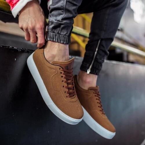 Knack Casual Male Shoes 060 Taba Suede Seasonal Sport Lace-Up Spring 2021 Fashion Orthopedic Casual Base Inner Lining Cotton