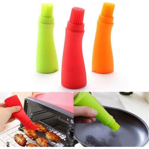 Barbecue Tools Silicone Kitchen Gadgets Portable Temperature Resistant BBQ Basting Brushes Oil Bottle Brush Baking Accessories