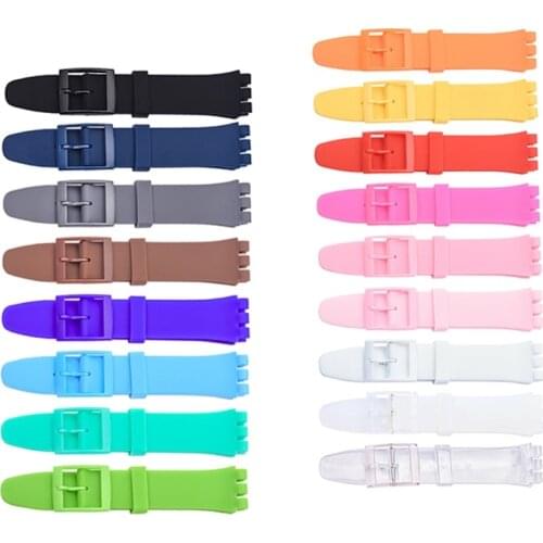 Watchband for Swatch Strap Buckle For SWATCH Silicone Watch band12mm 16mm 17mm 19mm 20mm Rubber Strap Watch accessories
