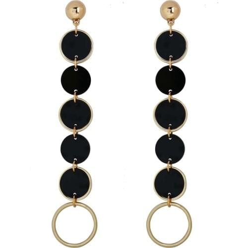 New Exaggerated Metal Multiple Circle Earrings Atmospheric Fashion Retro Round Boho Style Ladies Earring
