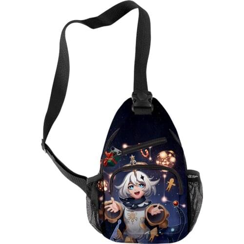 Paimon 3D Merch Shoulder Bag Crossbody Outdoor Sports One Shoulder Chest Daily Canvas Crossbody Bag