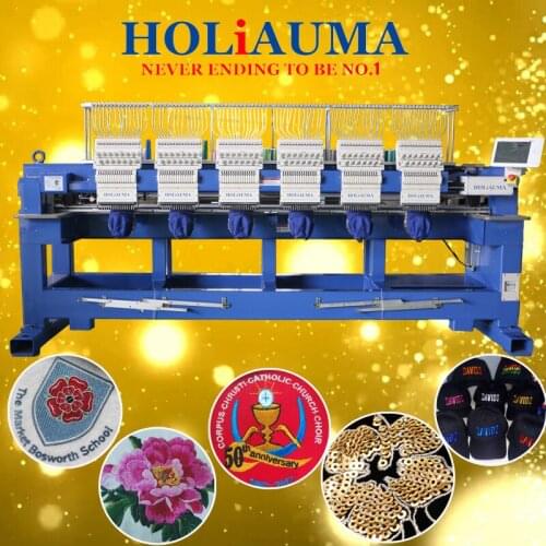 Swf type 6 head embroidery machine high speed high quality cap/tshirt/flat/sequin embroidery machine with 10 years service