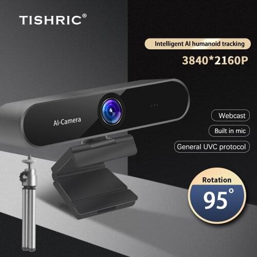 TISHRIC AI Intelligent Webcam 4k Web Camera Web Cam Webcam With Microphone Webcam For PC Live Broadcast Video Calling