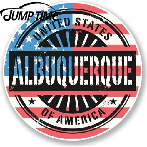Jump Time for Albuquerque USA Vinyl Sticker Travel Luggage Tag Laptop Car Gift Car Assessoires Decals Vinyl Car Wrap DIY