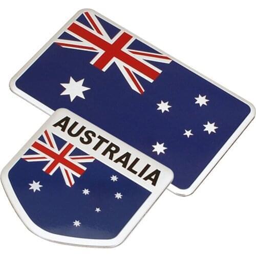 Automobile Motorcycle Exterior Accessories Australia National Flag Aluminum Alloy Car Stickers