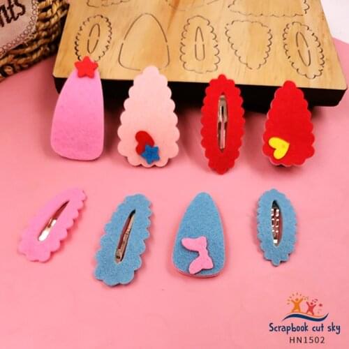 Wavy Drop-Shaped Hairpin Decoration HN1502 Muyu Wooden Mold Scrapbook Dies Suitable For Market General Machines