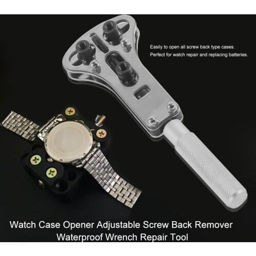 High Quality CRV Steel Watch Case Opener Adjustable Screw Back Remover Waterproof Wrench Repair Tool Set With 18 Pins