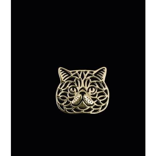 Women and Men Lapel Pin Exotic Shorthair cat Brooch Trendy