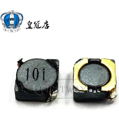 10pcs/SMD power inductors 3.8*3.8*1.8MM 3D18 100UH 0.2A word:101 4*4*2MM PS3D18-101MT Shielding inductance