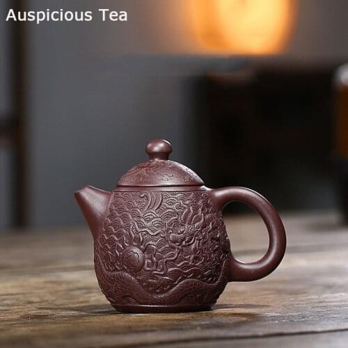 150ml Raw Ore Zhu Mud Dragon Egg Teapots Boutique Yixing Purple Clay Tea Pot Household Zisha Filter Tea Set Customized Drinkware