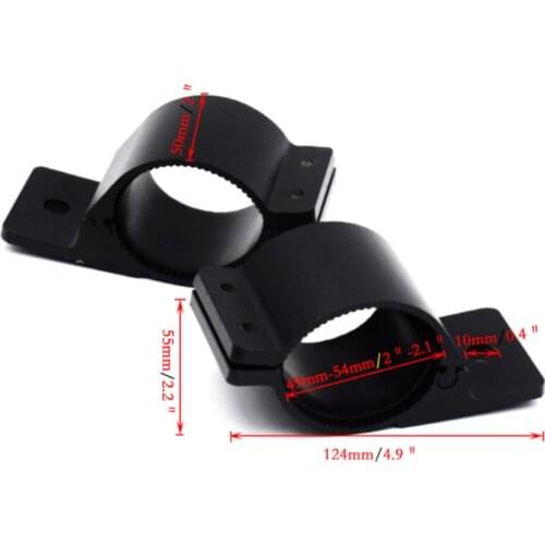 2PCS 49-54mm Bull Bar Mounting Bracket Clamps Vehicle LED HID Driving Light Valid Universal