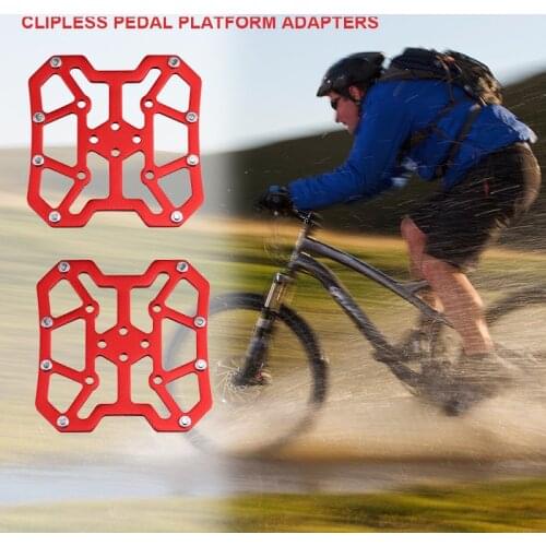 2pcs Durable Clipless Pedal Classic Delicate Aluminum SPD Shimano Speedplay Bicycle Clipless Pedal Platform Adapters Bike Access