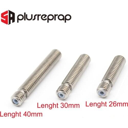 5PCS M6 26mm 30mm 40mm M6*26 M6*30 M6*40 Nozzle Throat with PTFE Tube for MK8 1.75mm Filament 3D Printer Extruder
