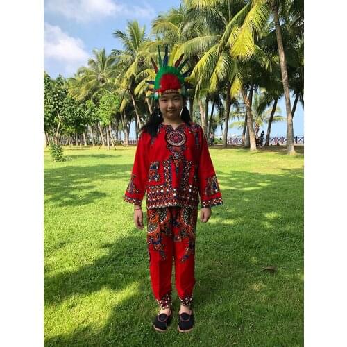 Dashiki Fashion Design Africa Traditional Clothing Africa Clothing for Children Adult Ethnic Dashiki Stage Performance Sets