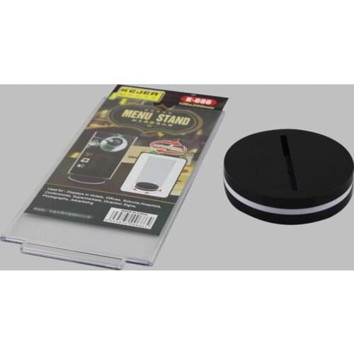 Acrylic Restaurant Lucency Display Frame Stands Rotatable Menu Card Advertising Desk Holder Double Side Restaurant Label Racks