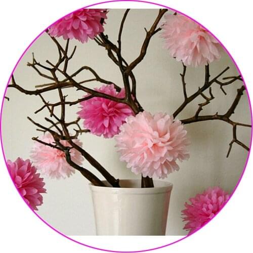 DHL Free Shipping 600 pcs 4" 10CM Tissue Paper Pom Poms Decorative Flower Ball-Wedding-Decoration-Party-Home decor-Baby Shower