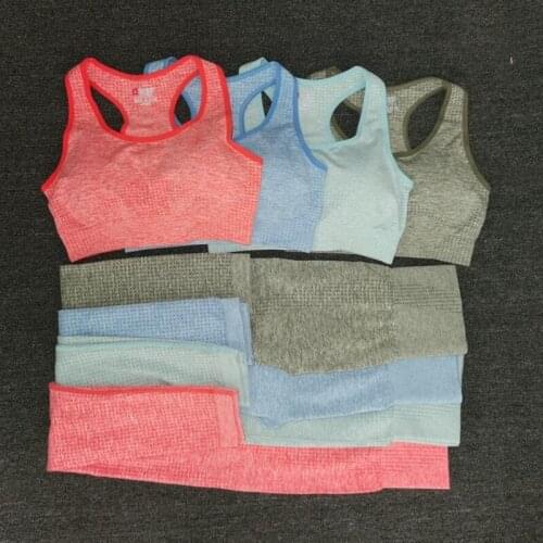 11 Colour 2PCS Seamless Sports Suits Womens Yoga Sets Female High Waist GYM Fitness Pants Sportswear Workout Bra+Leggings