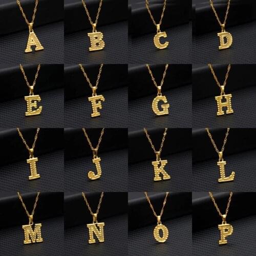 Boho Alphabet Necklaces For Women Neck Jewelry Figaro Chain A-Z 26 Letters Initial Chokers Accesorios Mujer Best Friend Bff