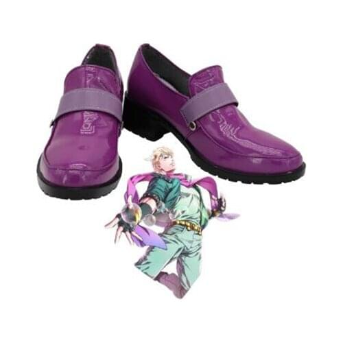 JoJos Bizarre Adventure Caesar Anthonio Zeppeli Purple Cosplay Boots Shoes Costume Customized Accessories Halloween Party Shoes