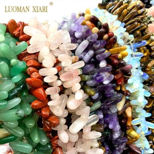 Wholesale AAA Natural Pink Quartz Agates Azurlites 12-20 mm Strip Stone Beads DIY For Jewelry Making Necklace Bracelet Material