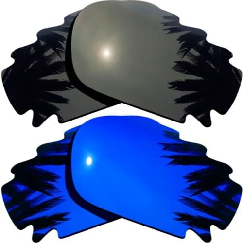 Black+Purple Mirrored Coating) 2-Pairs Polarized Replacement Lenses for Jawbone Vented/Racing Jacket 100% UVA & UVB Protection