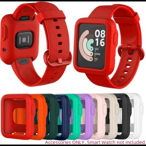 For Xiaomi Mi Watch Lite / Redmi Smart Watch TPU Soft Full Edge Protector Smartwatch Case Shell Frame Protective Bumper Cover