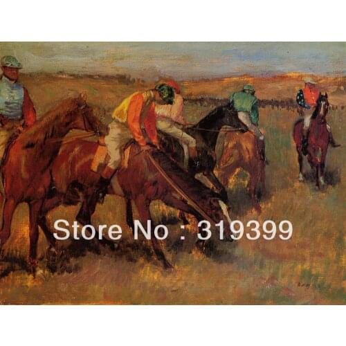 Oil Painting Reproduction on Linen Canvas,Before the Race 2 by edgar degas,Free DHL Shipping,handmade,Top Quality