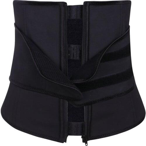Zipper Hooks Waist Trainer Corset Latex Strap Steel Boned Waist Cincher Body Shapers Korset for Women Stomach Slimming Corset