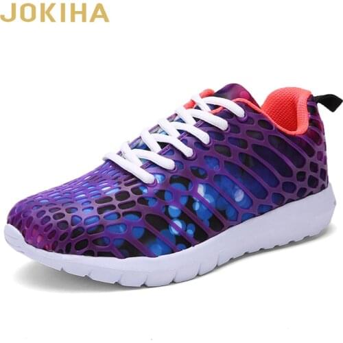 Fashion Sneakers Shoes Woman 2021 New Mesh Camo Unisex Sports Shoes Hot Sale Big Size Mens Sneakers Lace Up Running Shoes
