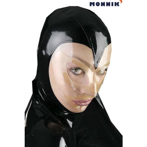 MONNIK latexLatex mask Sexy Latex Mask Rubber Hood for Unisex Catsuit Gummi 0.4mm Unique Party
