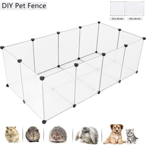 Pet Playpen,Plastic Yard Fence for Small Animals,Fence Cage with Bottom for Small Animals Guinea Pigs,Hamsters,Bunnies, Rabbits