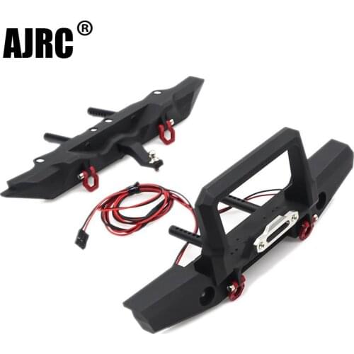 1PCS Metal Rear Bumper with D-rings Tow hook for 1/10 RC Car TRAXXAS TRX-4 TRX4 AXIAL SCX10 I II Upgrade Parts Rear bumper