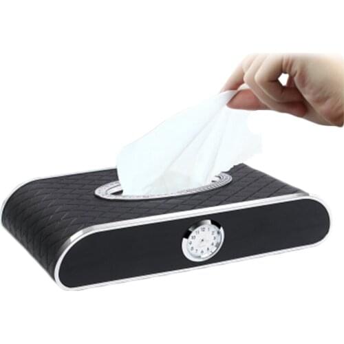 Leather Multifunctional Facial Tissue Box Napkin Holder for Home Office Car