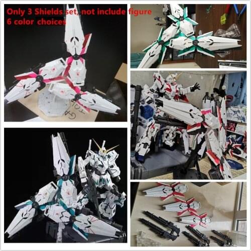 MGJ model 3 Shields pack with connector and Gatling for Bandai 1/60 PG RX-0 Unicorn Banshee Phenex FA Plan B Gundam DM032
