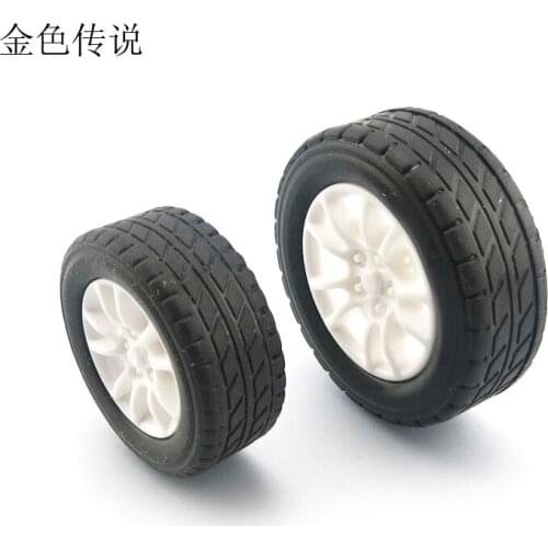 F17675 / 7 JMT 4Pcs 38mm 1:20 Rubber Tire Model Wheel DIY Robot Accessory Toy Parts for RC Car