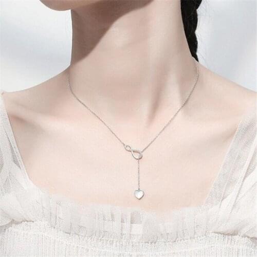 Fashion Shell Heart Cross Charm Pendent Necklace For Women Girls Clavicle Chain Party Jewelry dz780