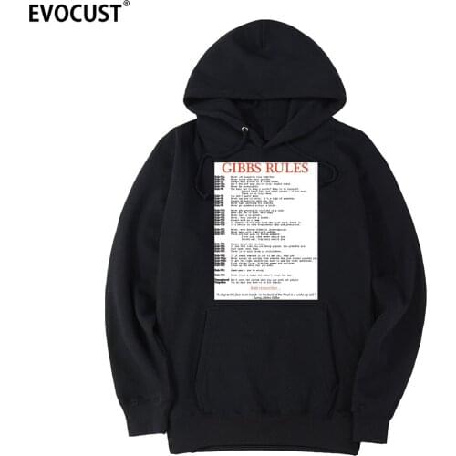 GIBBS RULES NCIS men Hoodies Sweatshirts women unisex Combed Cotton