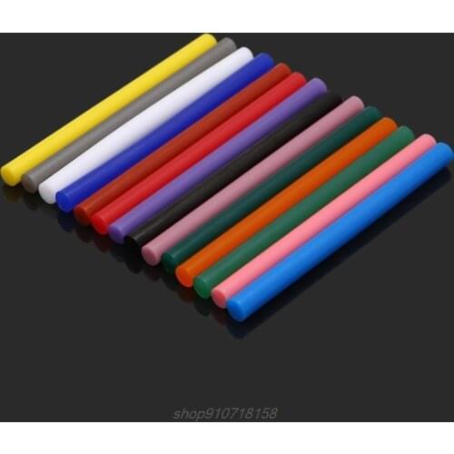 14pcs Hot Melt Glue Stick Mix Color 7mm Viscosity For DIY Craft Toy Repair Tools M12 21 Dropship