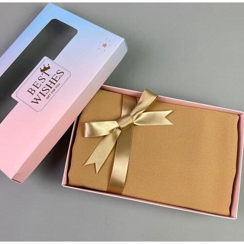Bubble Chiffon Scarf With Box Women Plain Hijab Wrap Solid Color Shawls Headband Muslim Hijabs Luxury Customize Gift Female