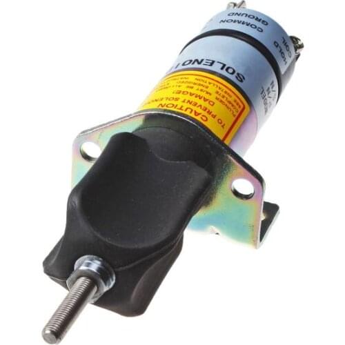 Diesel Stop Solenoid 1502-12C2U1B1S1 12V with 2 Terminals Fit for Woodward 1500 Series