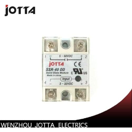 SSR -40DD DC control DC SSR white shell Single phase Solid state relay 40A input 3-32V DC output 5~60V DC