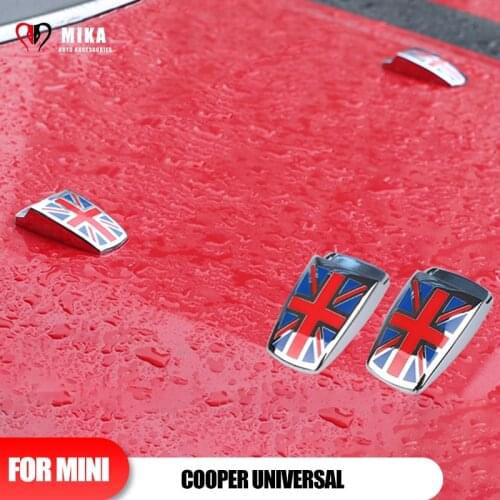 2PCS Windshield Washer Stickers Car Engine Hood Nozzle Wiper Water Spray Cover Decor Auto Accessories Universal For Mini Cooper