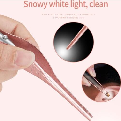 Ear Cleaner Luminous Wax Removal For Kids Adult Ear Cleaning Pick Scoop Tweezers Stainless Steel Earpick Ear Spoon Care Tools