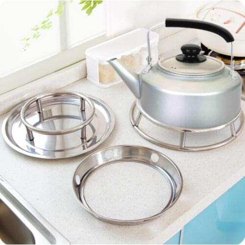 Thickening Stainless Steel Pot Holder Tube Circle Pot Rack Large Anti-hot Wok Shelf